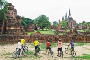 Cycling ruins in Ayutthaya
