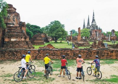 Cycling ruins in Ayutthaya